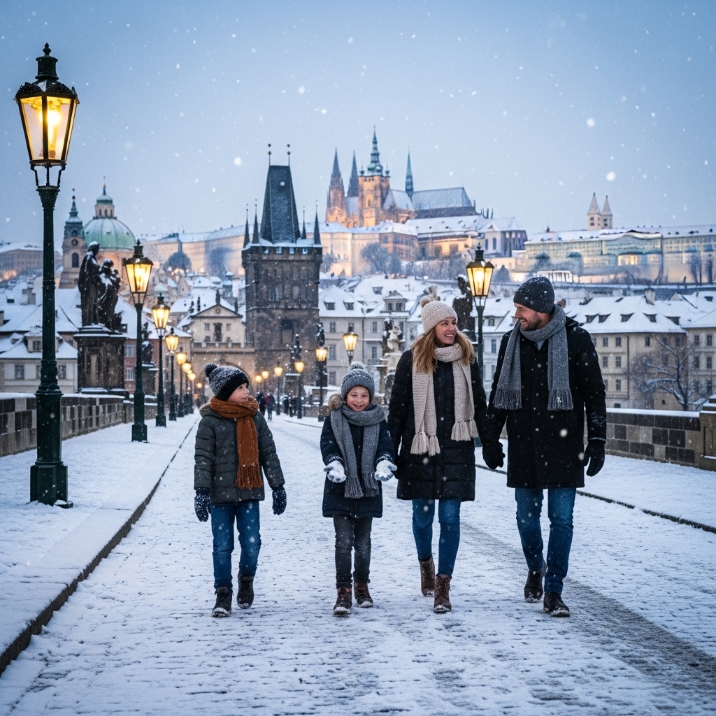 Czech Republic - Prague’s Snowy Streets