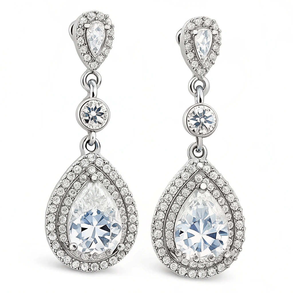 Earrings featuring Swarovski crystals or cubic zirconia for extra sparkle