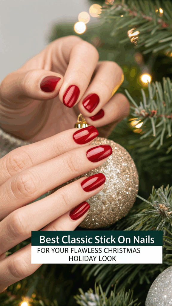 16 Best Classic Stick On Nails for a Flawless Christmas Holiday Look