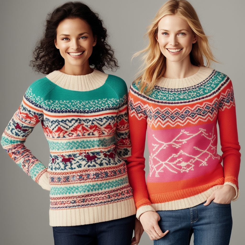 Fair Isle Ski-Lodge Sweaters
