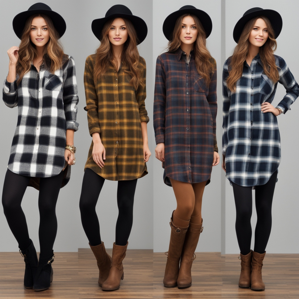 Flannel Shirt Dresses