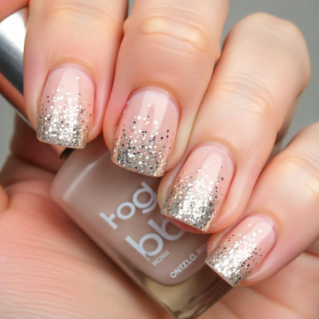 Glitter Gradient Nails
