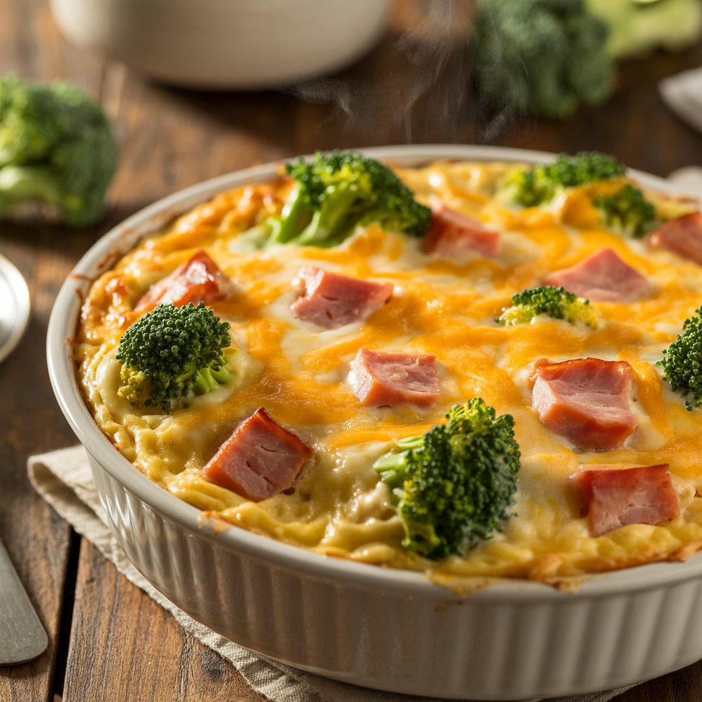 Ham, Cheese, and Broccoli Casserole