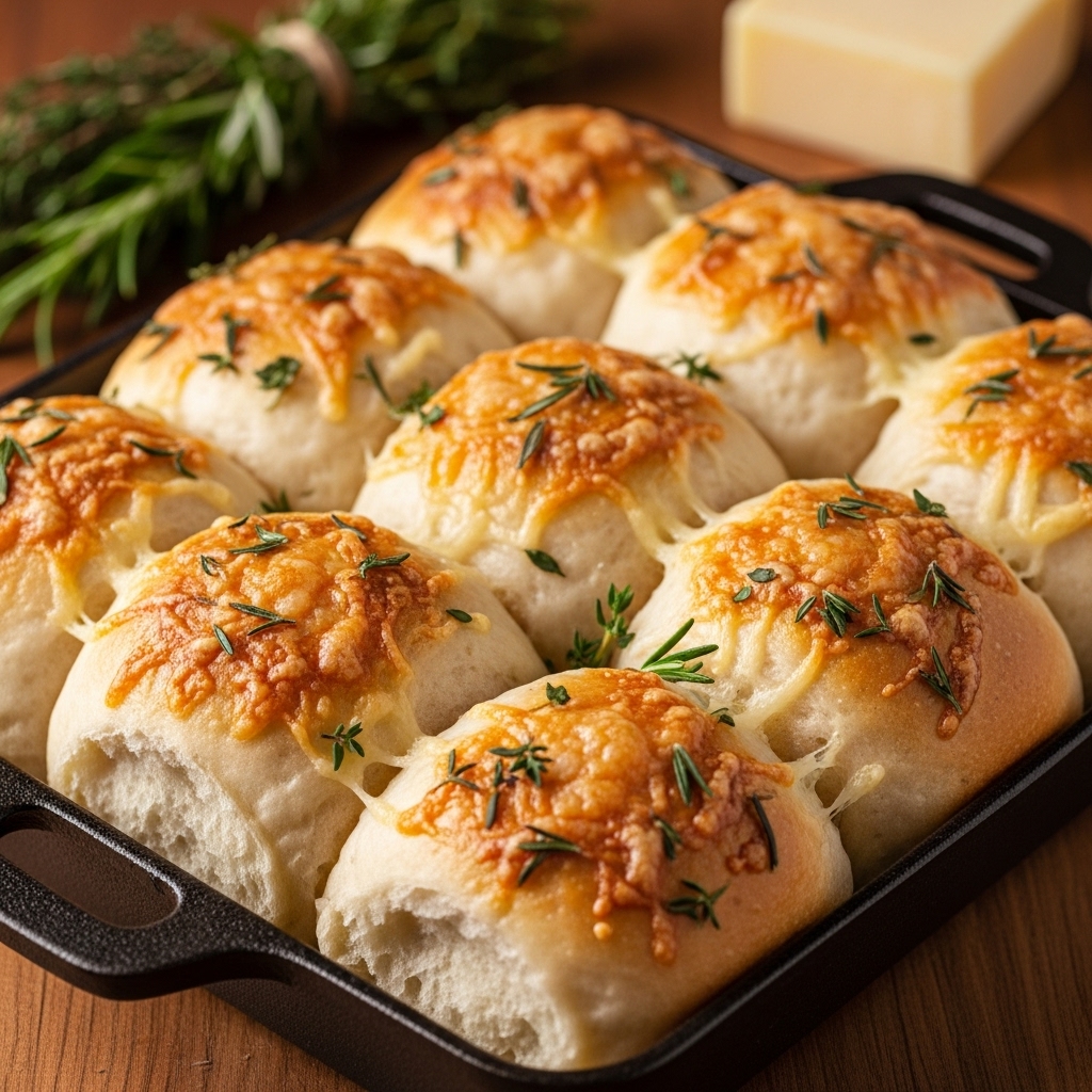 Herb & Gruyère Dinner Rolls (Partial Bake)
