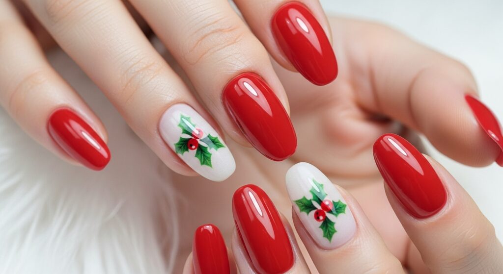 Holly-Trimmed Red Gloss