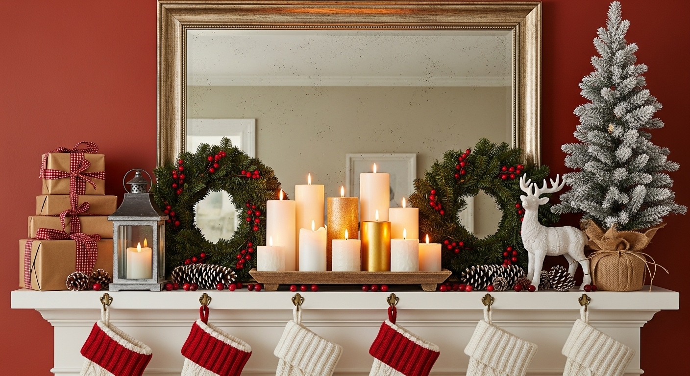 How to Decorate a Christmas Mantel Without Garland