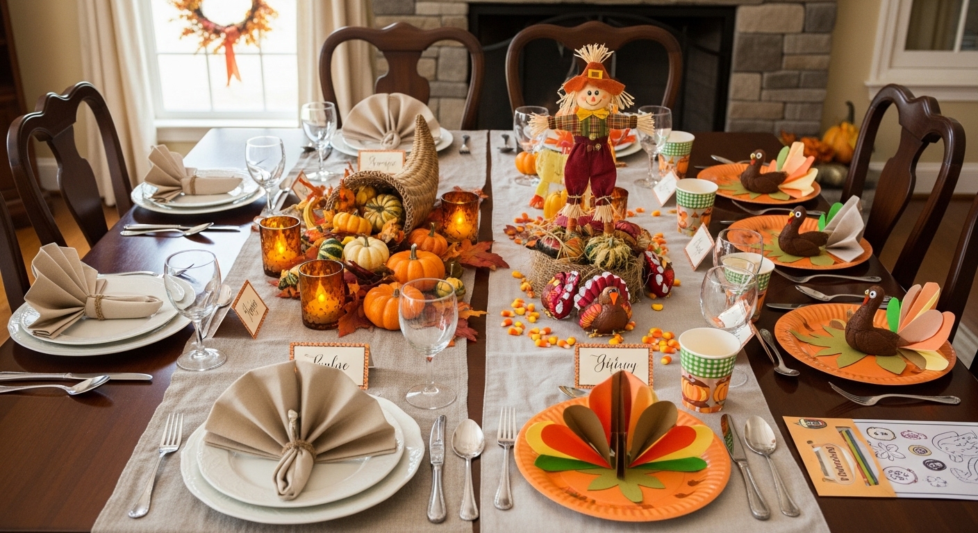 How to Set a Thanksgiving Table Kids & Adults Will Love: 10 Fun Ideas