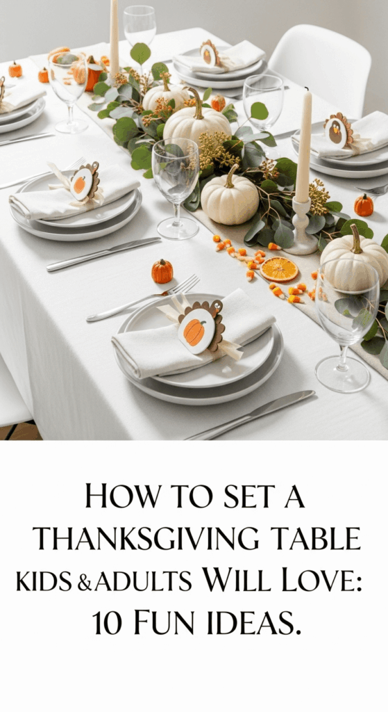 How to Set a Thanksgiving Table Kids & Adults Will Love: 10 Fun Ideas