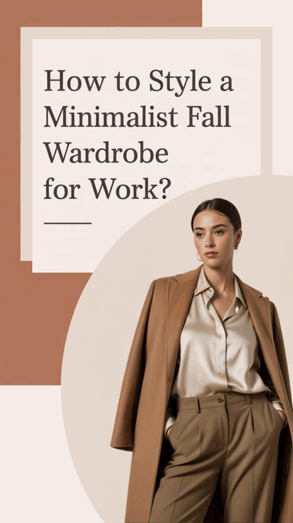 How to Style a Minimalist Fall Wardrobe for Work