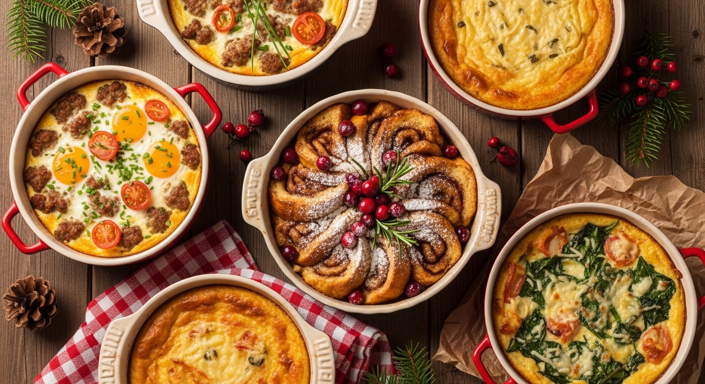Make-Ahead Christmas Morning Breakfast Casseroles