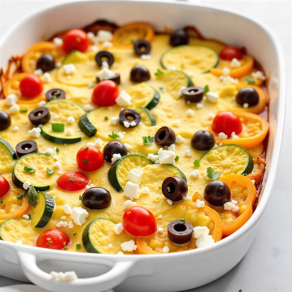 Mediterranean Vegetable and Feta Casserole
