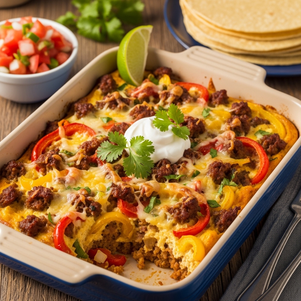 Mexican-Inspired Chorizo and Pepper Casserole