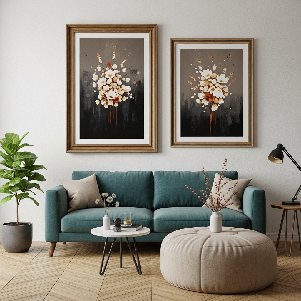 Modern Art with Vintage Frames