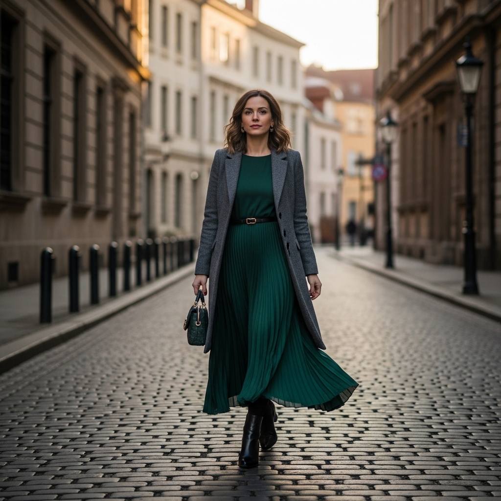 Pleated Winter Dresses