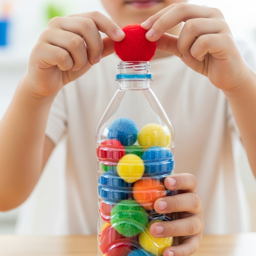 Pom-Poms and Water Bottles