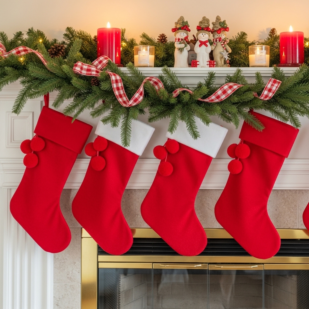 Red Stockings for a Classic Touch