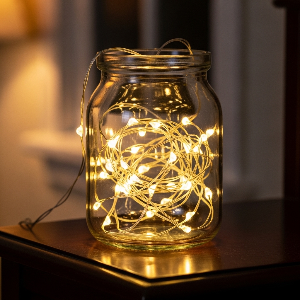 String Lights in a Jar or Vase
