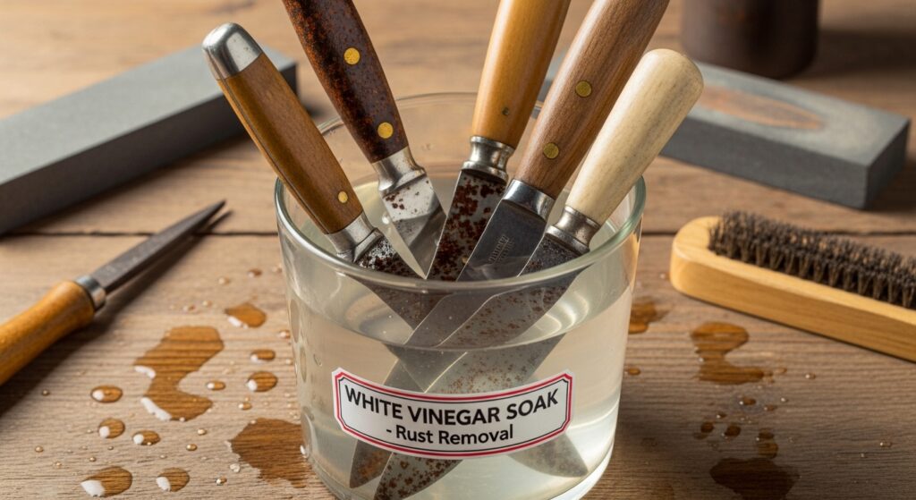 Use White Vinegar Soak (Ideal for Stubborn Rust)