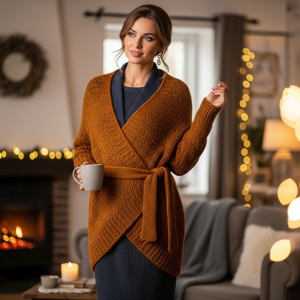 Warm Wrap Cardigans Over Dresses