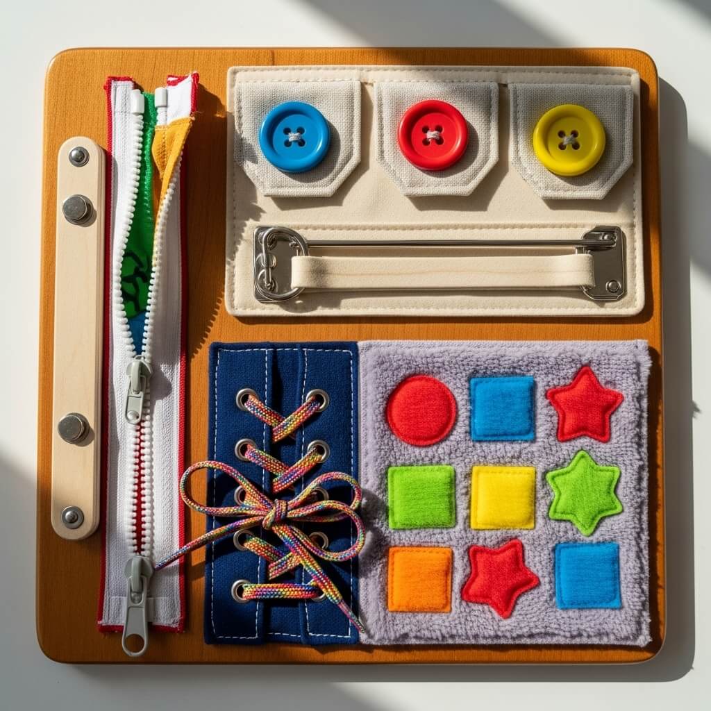 Zip, Button, and Velcro Boards