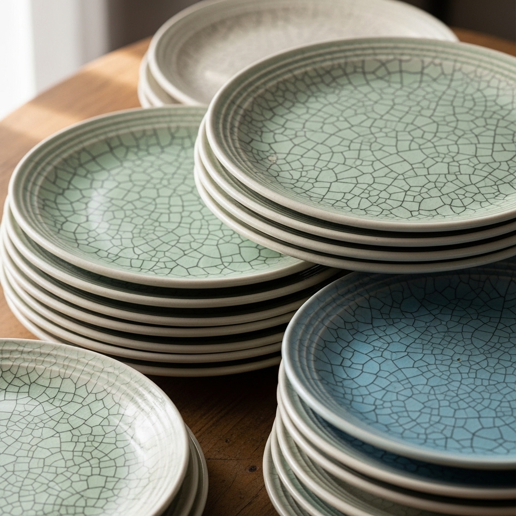 Crackle Glaze Ceramic Plates