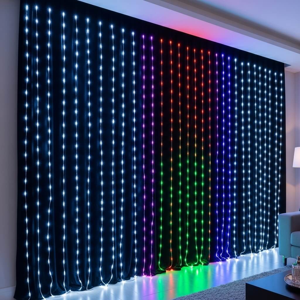 Curtains with LED Lights Embedded