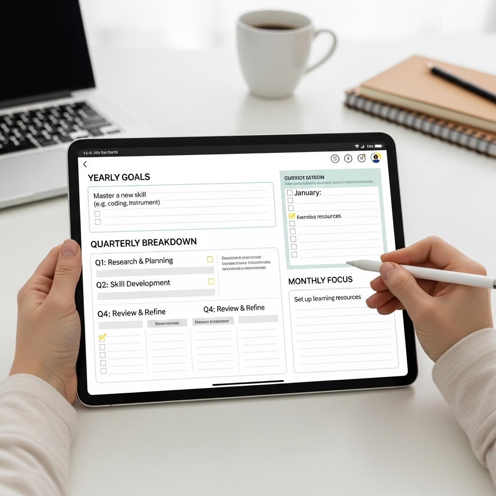 Digital or Printable Goal Planner