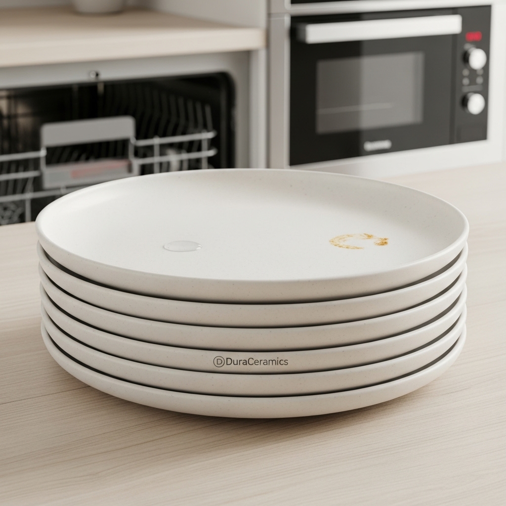 Dishwasher and Microwave Safe Durable Ceramic Plates