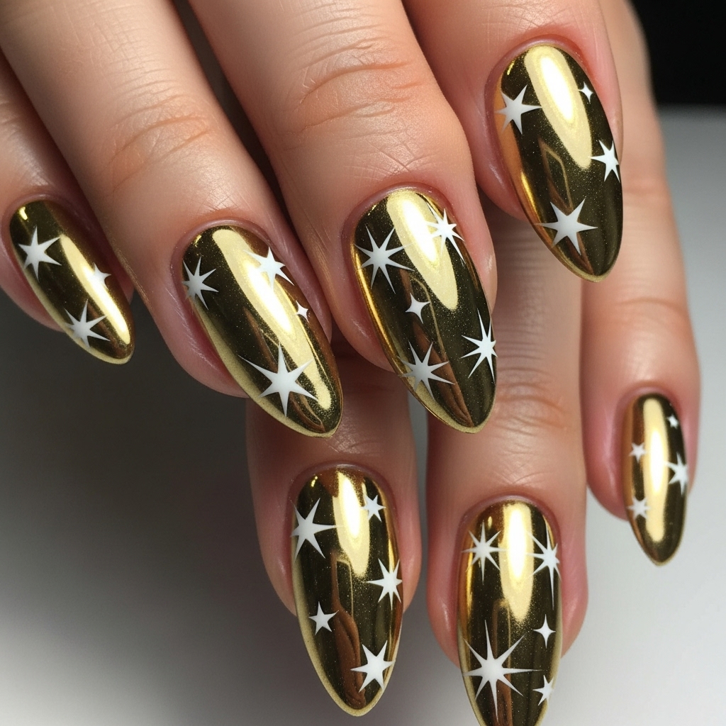 Gold Chrome with Stars