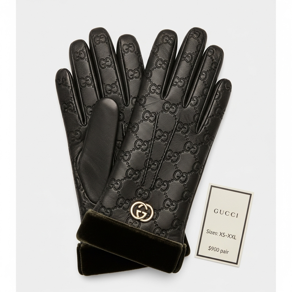 Gucci Matching Leather Gloves