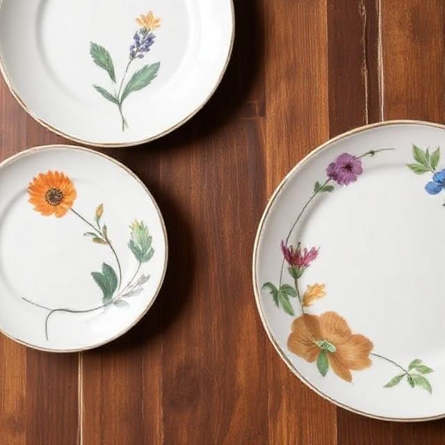 Hand-Painted Porcelain Plates