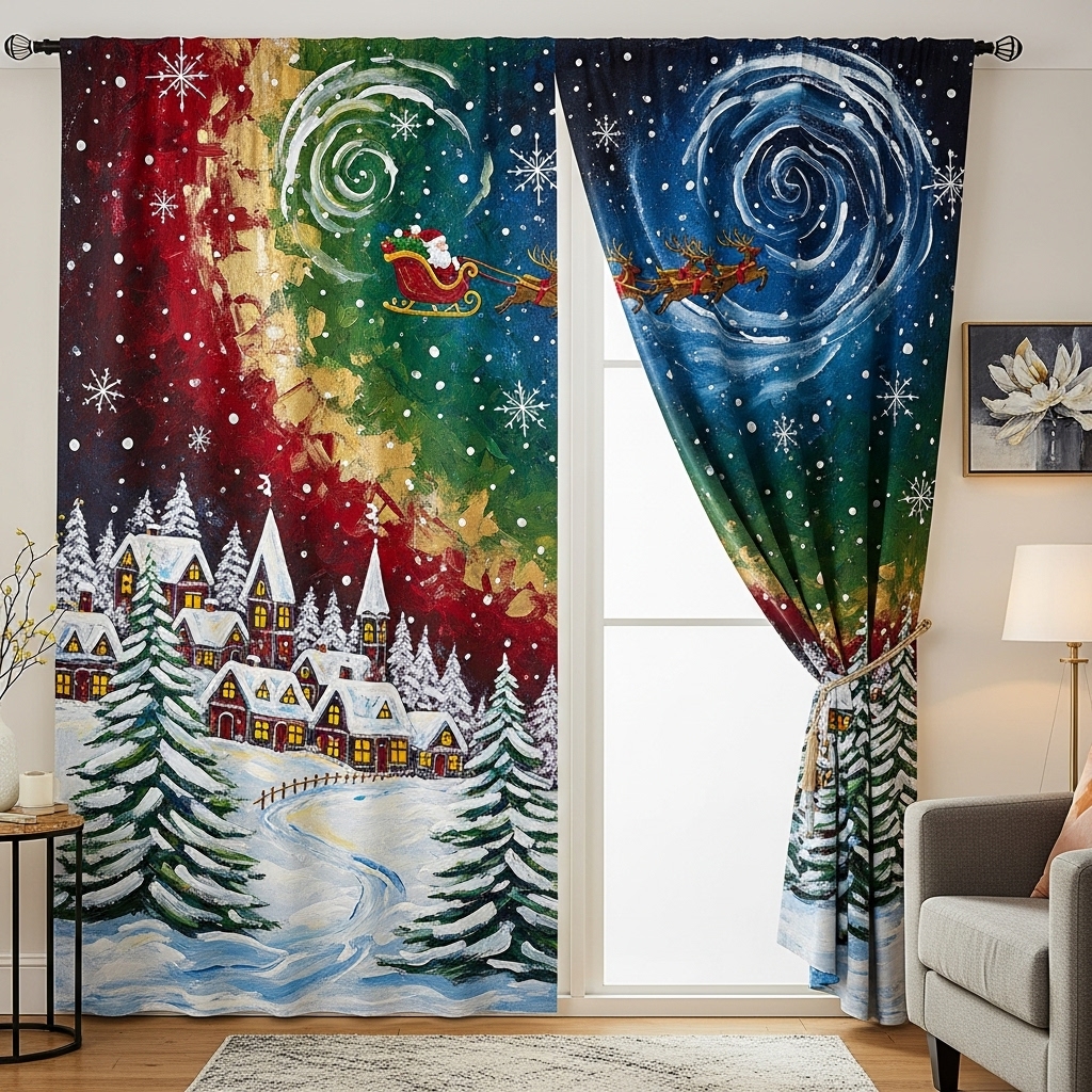 Hand-Painted or Artistic Curtain Designs