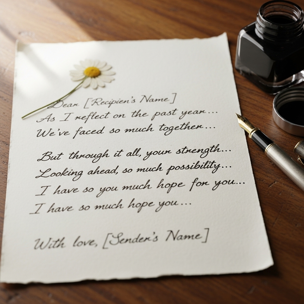 Handwritten Letter with Encouragement