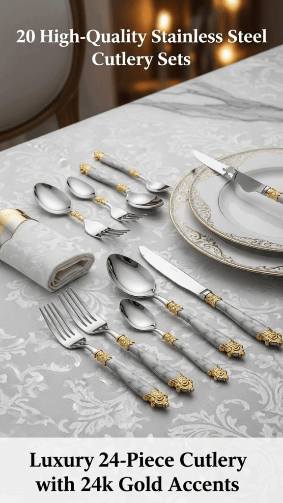 High-Quality Stainless Steel Cutlery Sets for Home: 20 Stylish Options to Elevate Your Table