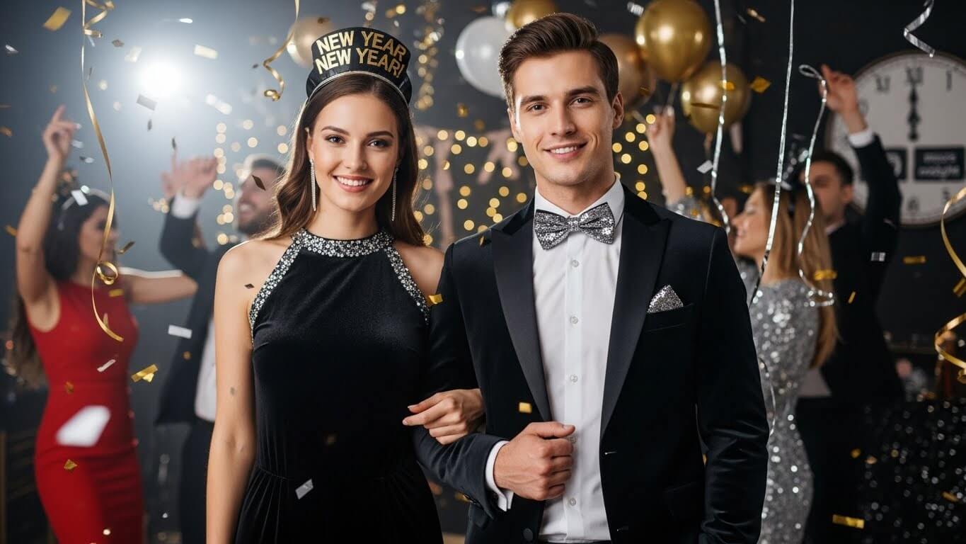 20Matching Couple Outfits for New Year’s Eve Parties
