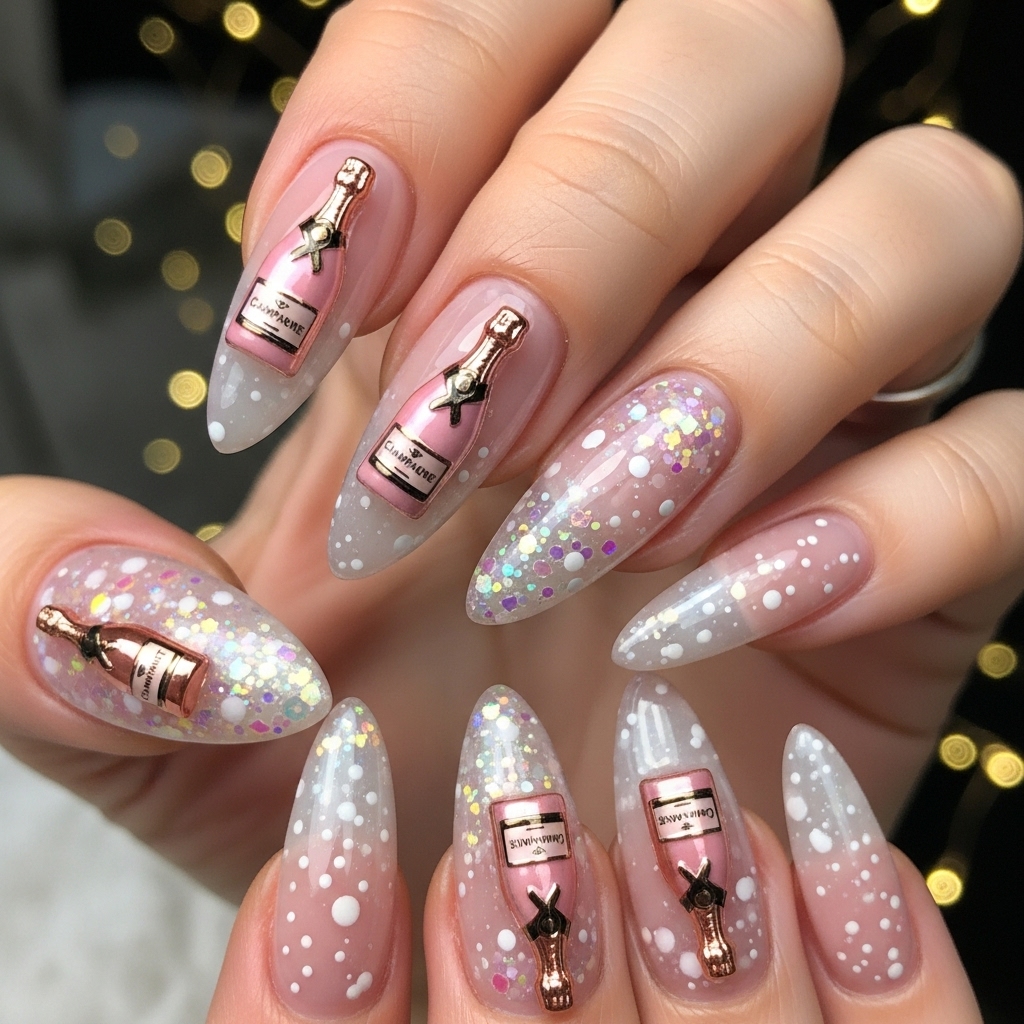 Pink Champagne Bottles