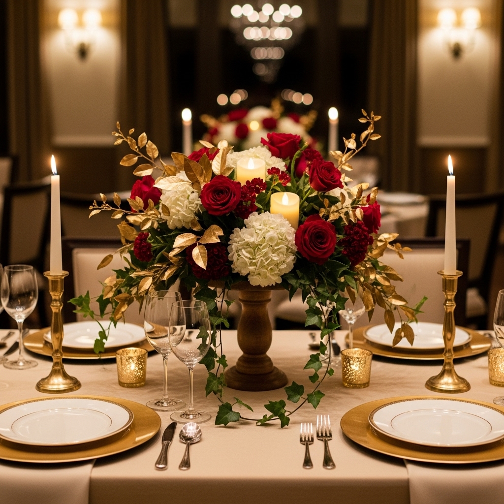 Place centerpiece dead center.