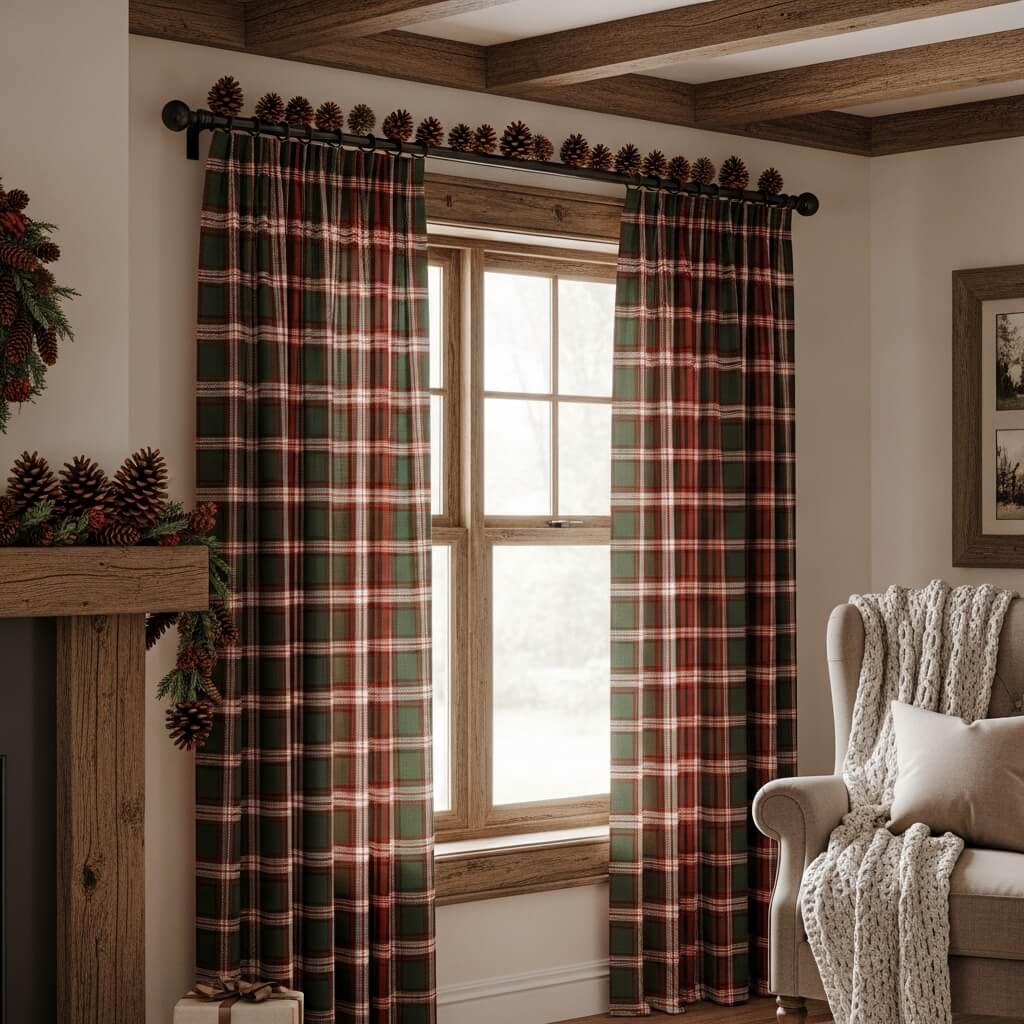 Plaid Pattern Curtains