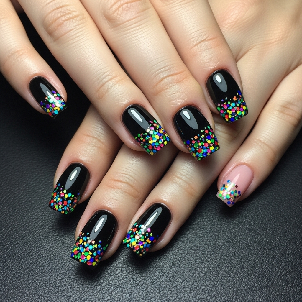 Rainbow Confetti Tips