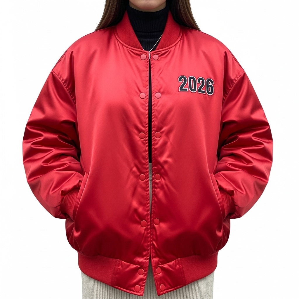 Satin Red Bomber Jackets