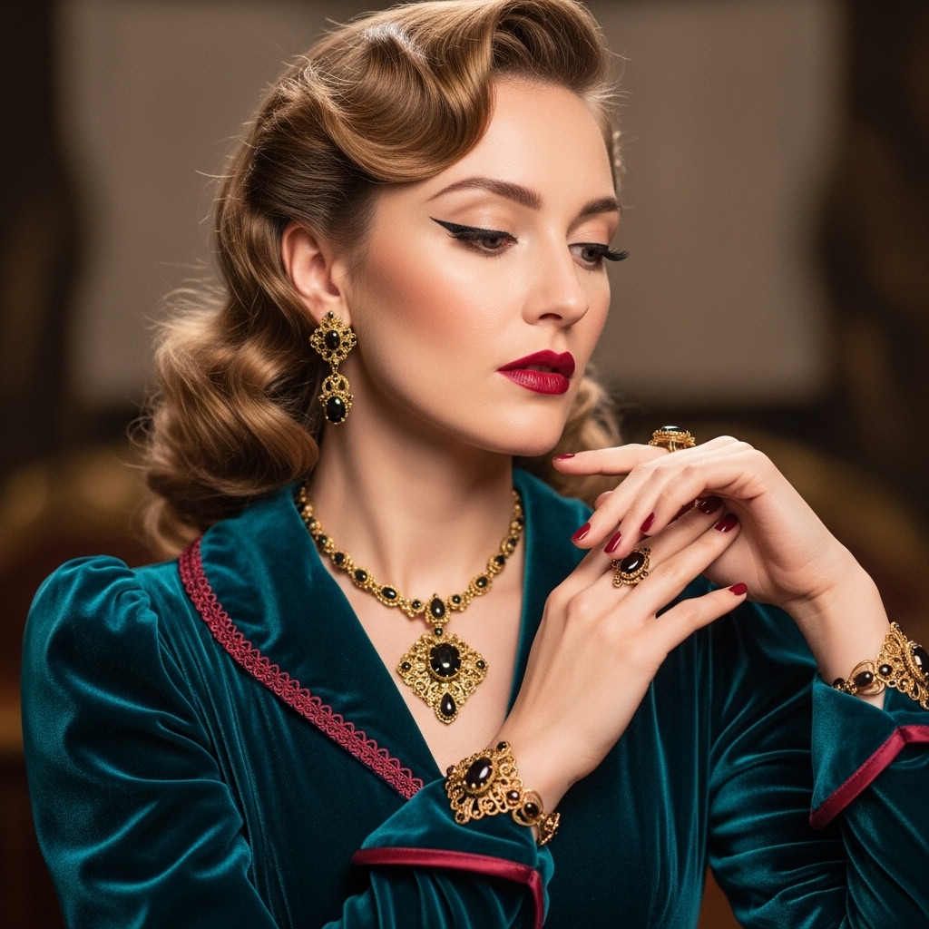 Teal + Maroon + Antique Gold