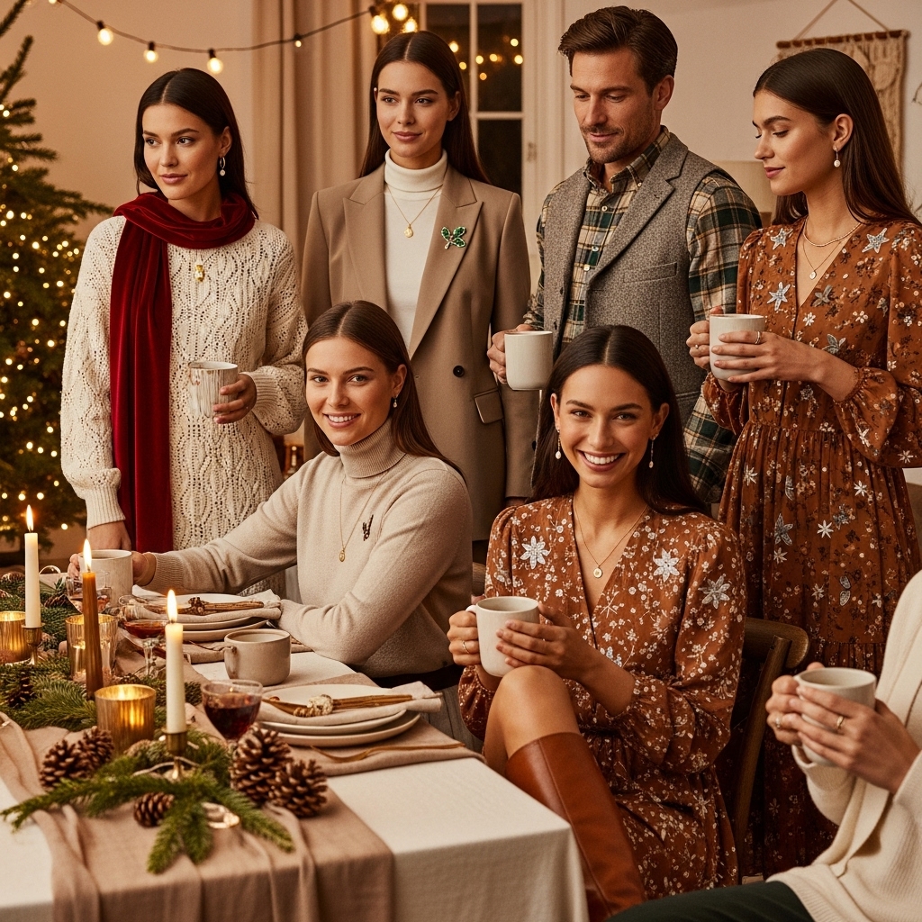 Warm Neutrals with Festive Pops