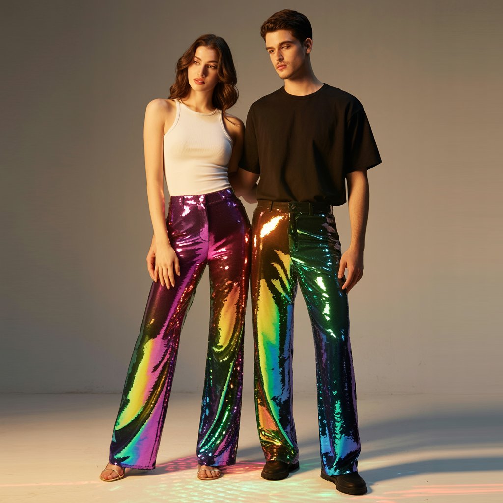 Iridescent Sequin Pants
