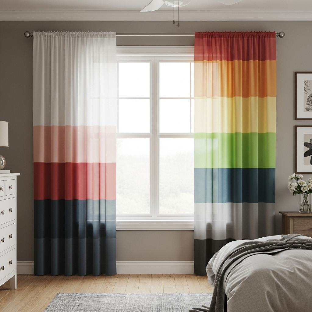 Color Block Curtains