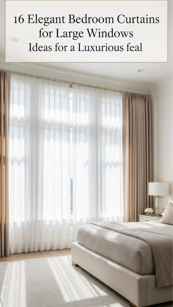 16 Elegant Bedroom Curtains for Large Windows Ideas for a Luxurious Feel