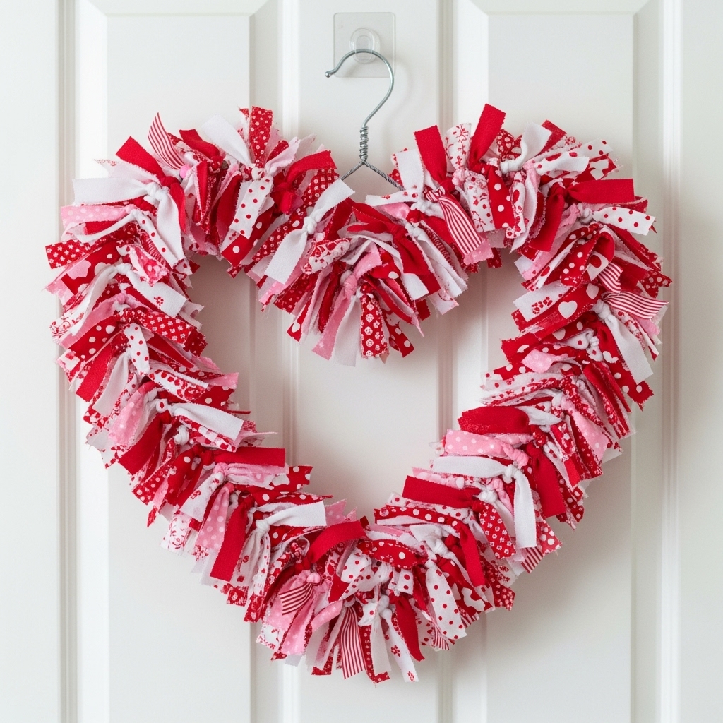 Fabric Heart Wreath 