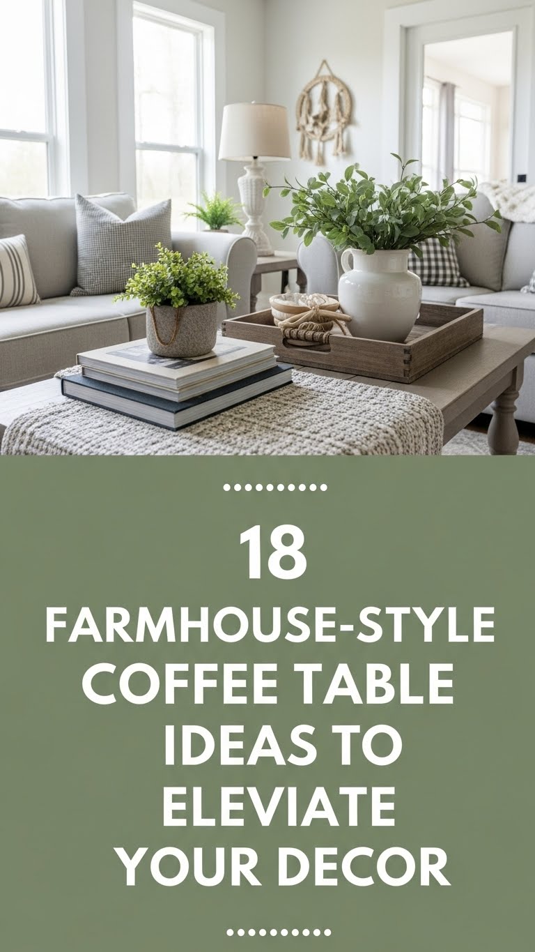 18 Farmhouse-Style Coffee Table Ideas to Elevate Your Decor - Home Vibe ...