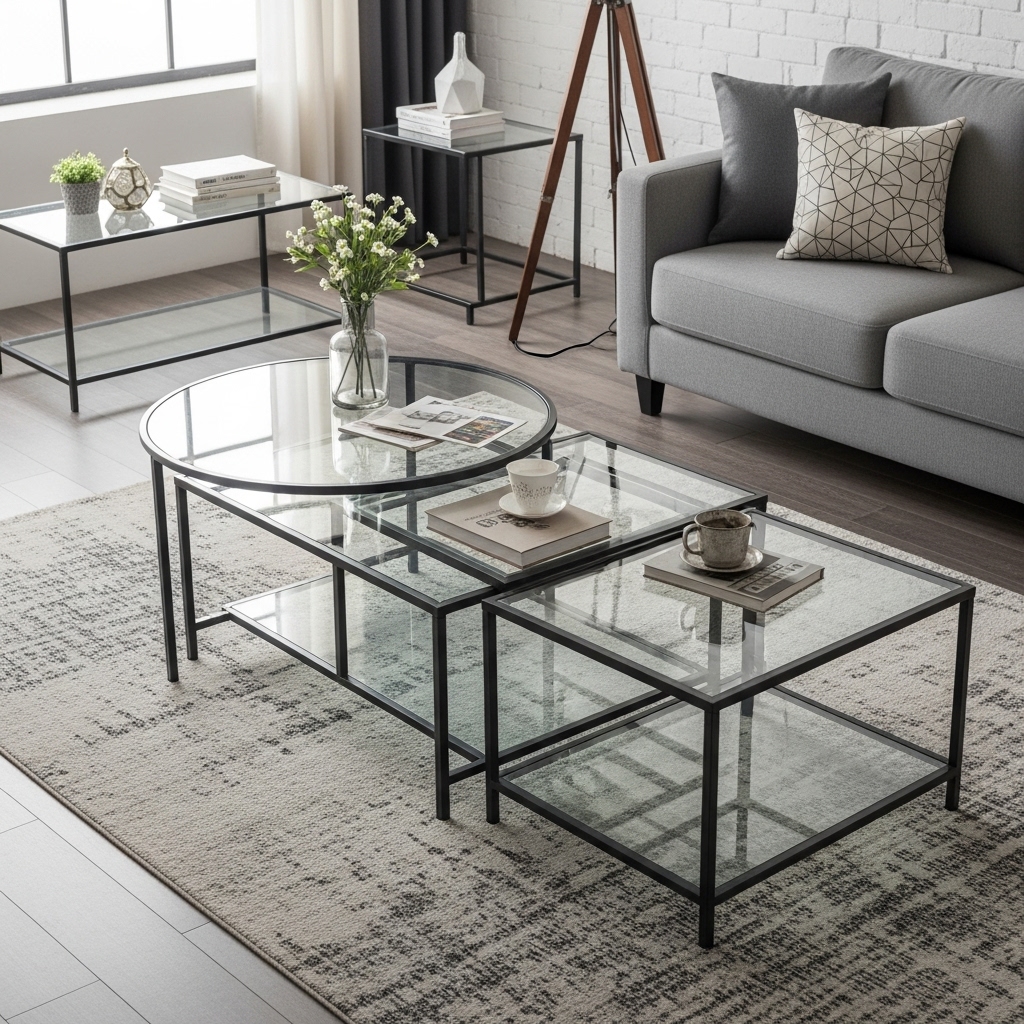 Glass and Metal Tables