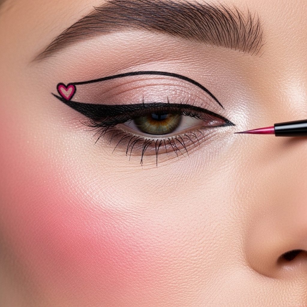 Heart Eyeliner Wing