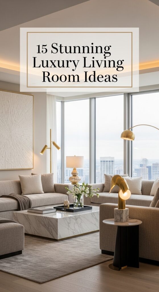 15 Stunning Ideas for Luxury Living Room Interior Design